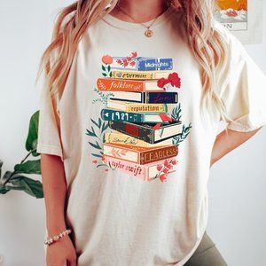Vintage Inspired Concert Tour Books T-shirt, Albums As Books T-Shirt
